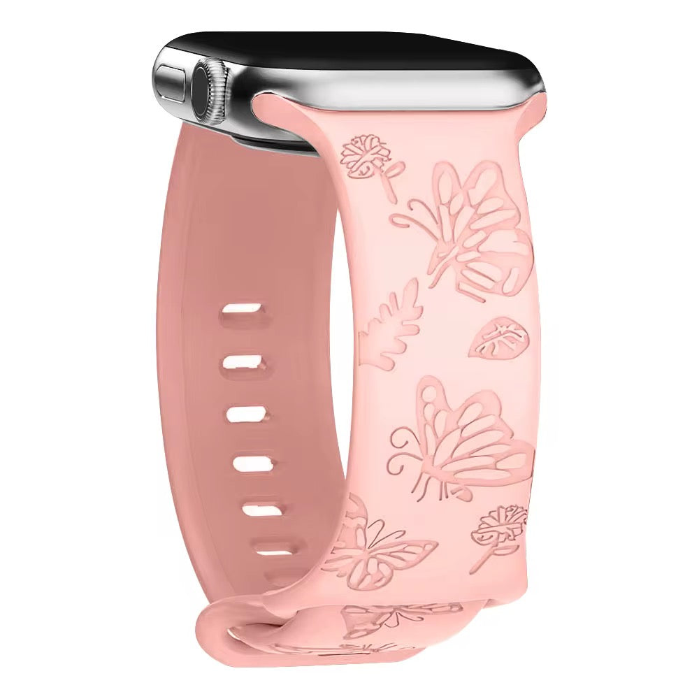 Floral Silicone Sport Strap for Apple Watch